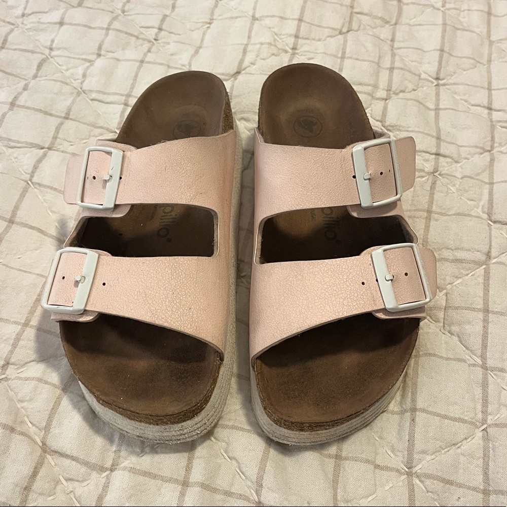 Birkenstock Papillio Pink Platform Arizona